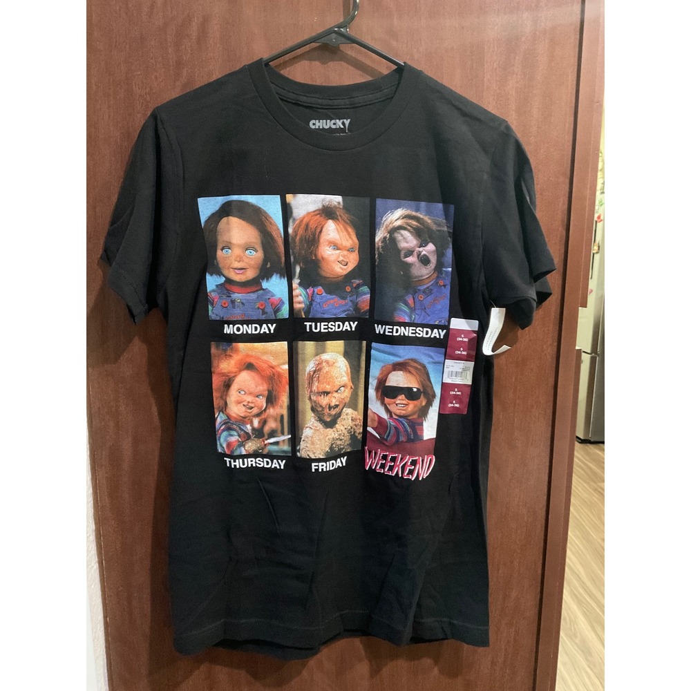 Chucky Men's Days of the Week Meme Graphic Tee size S (C-051)